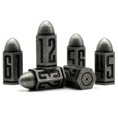 D6 jeu de dés en métal 6 pièces 6 côtés pour Dnd Dungeons Rpg Warhammer Shadowrun Dice