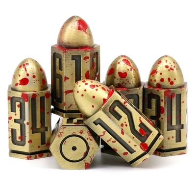 D6 jeu de dés en métal 6 pièces 6 côtés pour Dnd Dungeons Rpg Warhammer Shadowrun Dice
