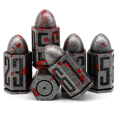 D6 jeu de dés en métal 6 pièces 6 côtés pour Dnd Dungeons Rpg Warhammer Shadowrun Dice