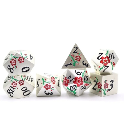 Zinc alliage polygonal Prune fleur dés métalliques Suite Dragon et Donjon DND