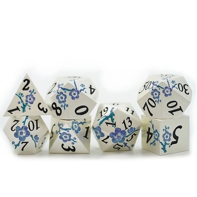 Zinc alliage polygonal Prune fleur dés métalliques Suite Dragon et Donjon DND