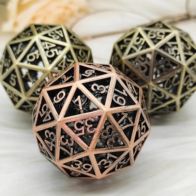 60D Macrobine Zinc Alloy Metal Dice Set Jeu de bureau unique DND