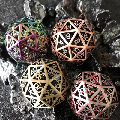 60D Macrobine Zinc Alloy Metal Dice Set Jeu de bureau unique DND