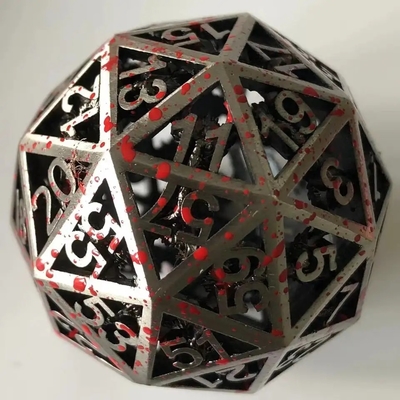 60D Macrobine Zinc Alloy Metal Dice Set Jeu de bureau unique DND