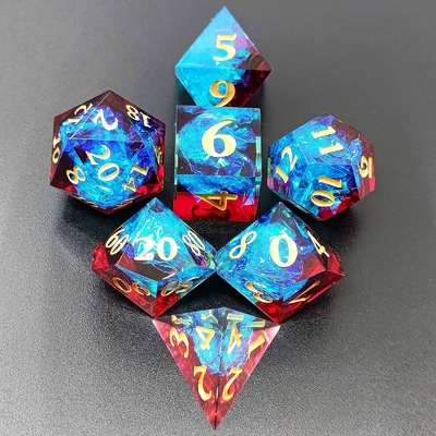 Couleur multi personnalisée DND#RPG Texte lisse rouge et bleu