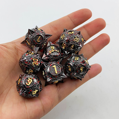 Le jeu de dés métallique Bloodstarial Meteor D8 Dragon et Donjon