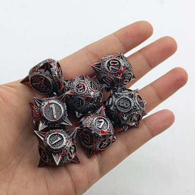 Le jeu de dés métallique Bloodstarial Meteor D8 Dragon et Donjon