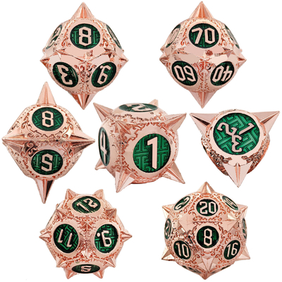 TRPG 16 mm Polyfront DND Dose métallique multicolore Marteau météorite personnalisé