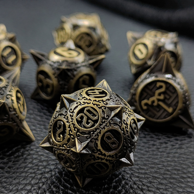 Retro météore de cuivre marteau dés métalliques dragon et donjon DND RPG D20