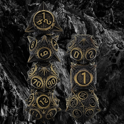 Retro météore de cuivre marteau dés métalliques dragon et donjon DND RPG D20