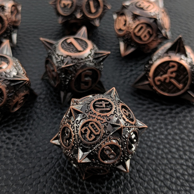 Retro météore de cuivre marteau dés métalliques dragon et donjon DND RPG D20