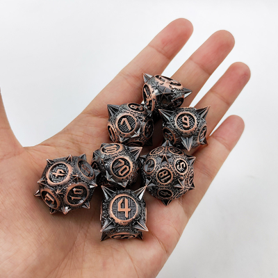 Retro météore de cuivre marteau dés métalliques dragon et donjon DND RPG D20