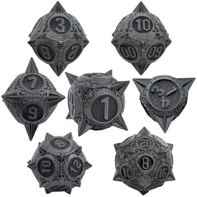 Retro météore de cuivre marteau dés métalliques dragon et donjon DND RPG D20