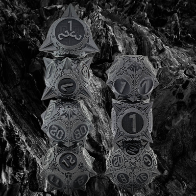 Retro météore de cuivre marteau dés métalliques dragon et donjon DND RPG D20