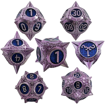 Un jeu de dés en métal polyédrique durable Dragon and Dungeon 16mm Sparkle