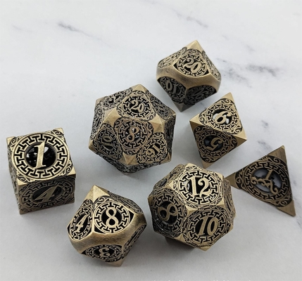 Retour au métal jeu de dés Kusalukono multi-face COC DND RPG dés
