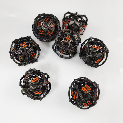 RPG à perles métalliques, jeu de dés creux, DND Cisu 16 mm, lisse