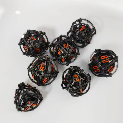 RPG à perles métalliques, jeu de dés creux, DND Cisu 16 mm, lisse