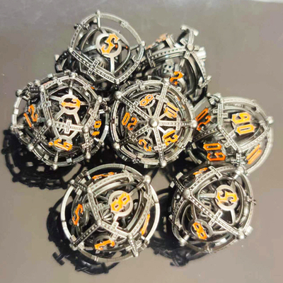 RPG à perles métalliques, jeu de dés creux, DND Cisu 16 mm, lisse