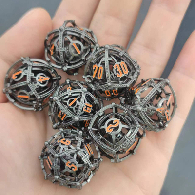 RPG à perles métalliques, jeu de dés creux, DND Cisu 16 mm, lisse