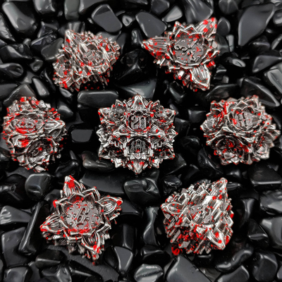Lotus Metal Dice Set DND Dungeons and Dragons TRPG jeu de société polyédrique COC D6