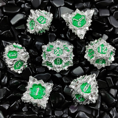 Lotus Metal Dice Set DND Dungeons and Dragons TRPG jeu de société polyédrique COC D6