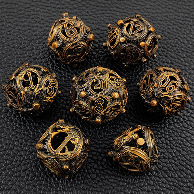 Longkong Circle Metal Dice Set DND Dungeon et jeu d'échecs RPG multi-noodle