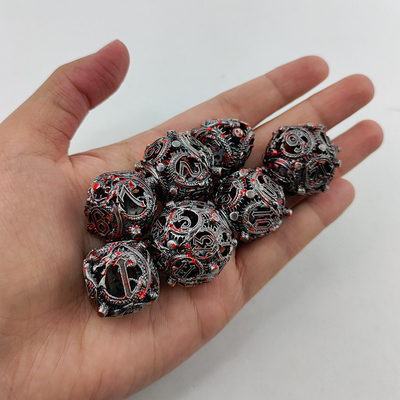 Longkong Circle Metal Dice Set DND Dungeon et jeu d'échecs RPG multi-noodle