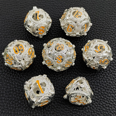 Longkong Circle Metal Dice Set DND Dungeon et jeu d'échecs RPG multi-noodle