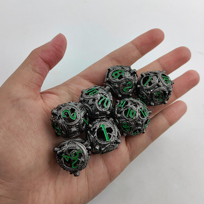 Longkong Circle Metal Dice Set DND Dungeon et jeu d'échecs RPG multi-noodle