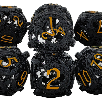 Longkong Circle Metal Dice Set DND Dungeon et jeu d'échecs RPG multi-noodle