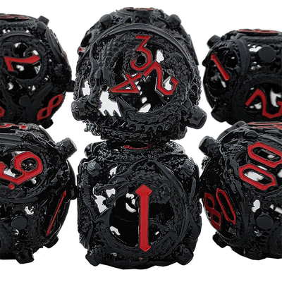 Longkong Circle Metal Dice Set DND Dungeon et jeu d'échecs RPG multi-noodle