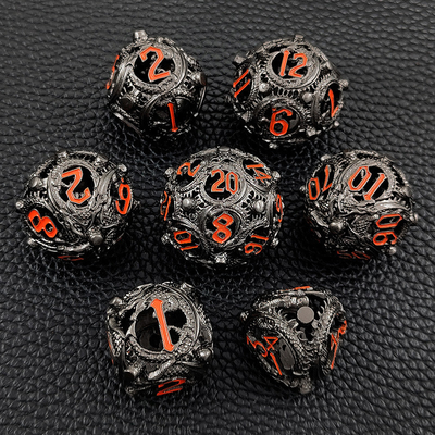 Longkong Circle Metal Dice Set DND Dungeon et jeu d'échecs RPG multi-noodle