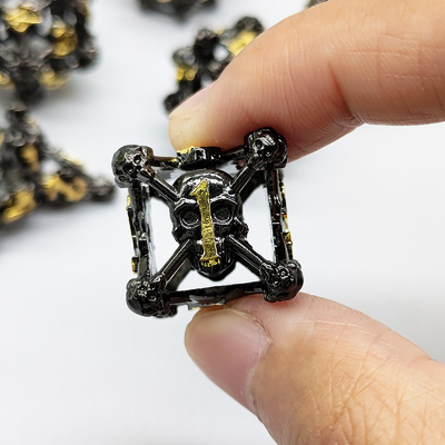 Cran creux multi-face métallique jeu de dés Donjon et dragon RPG # DND