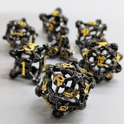 Cran creux multi-face métallique jeu de dés Donjon et dragon RPG # DND