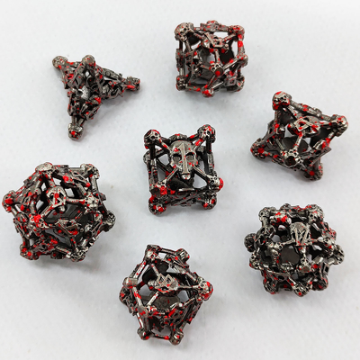 Cran creux multi-face métallique jeu de dés Donjon et dragon RPG # DND