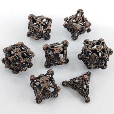 Cran creux multi-face métallique jeu de dés Donjon et dragon RPG # DND