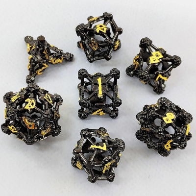 Cran creux multi-face métallique jeu de dés Donjon et dragon RPG # DND