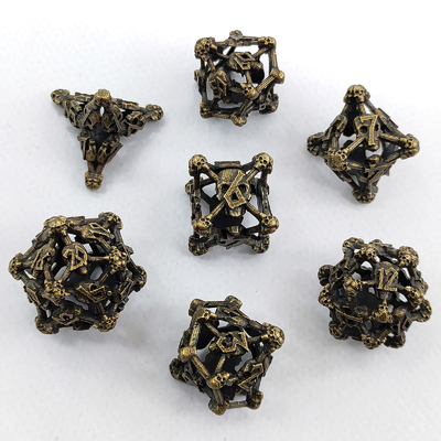Cran creux multi-face métallique jeu de dés Donjon et dragon RPG # DND