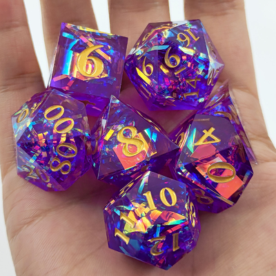 Couleur bande multi-facettes de résine dés porte donjon et dragon DND#COC