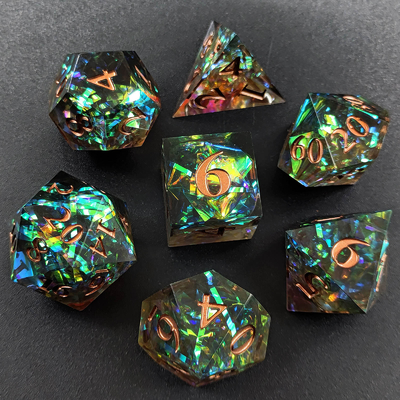 Couleur bande multi-facettes de résine dés porte donjon et dragon DND#COC