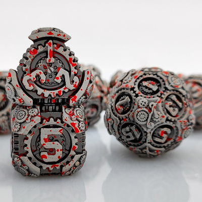Metal Gear Dice Set DND Dungeons and Dragons TRPG Tableau de dés polyédrique D6