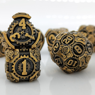 Metal Gear Dice Set DND Dungeons and Dragons TRPG Tableau de dés polyédrique D6