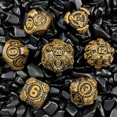 Metal Gear Dice Set DND Dungeons and Dragons TRPG Tableau de dés polyédrique D6