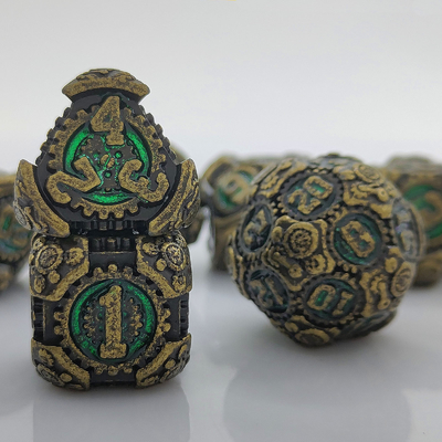 Metal Gear Dice Set DND Dungeons and Dragons TRPG Tableau de dés polyédrique D6