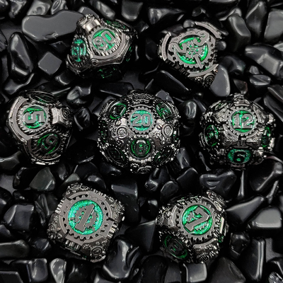 Metal Gear Dice Set DND Dungeons and Dragons TRPG Tableau de dés polyédrique D6