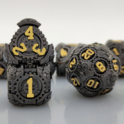 Metal Gear Dice Set DND Dungeons and Dragons TRPG Tableau de dés polyédrique D6