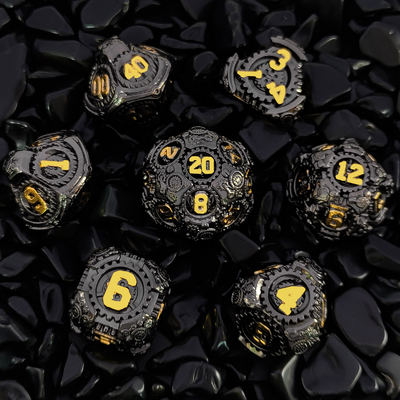 Metal Gear Dice Set DND Dungeons and Dragons TRPG Tableau de dés polyédrique D6