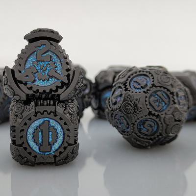 Metal Gear Dice Set DND Dungeons and Dragons TRPG Tableau de dés polyédrique D6