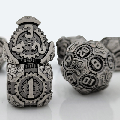 Metal Gear Dice Set DND Dungeons and Dragons TRPG Tableau de dés polyédrique D6
